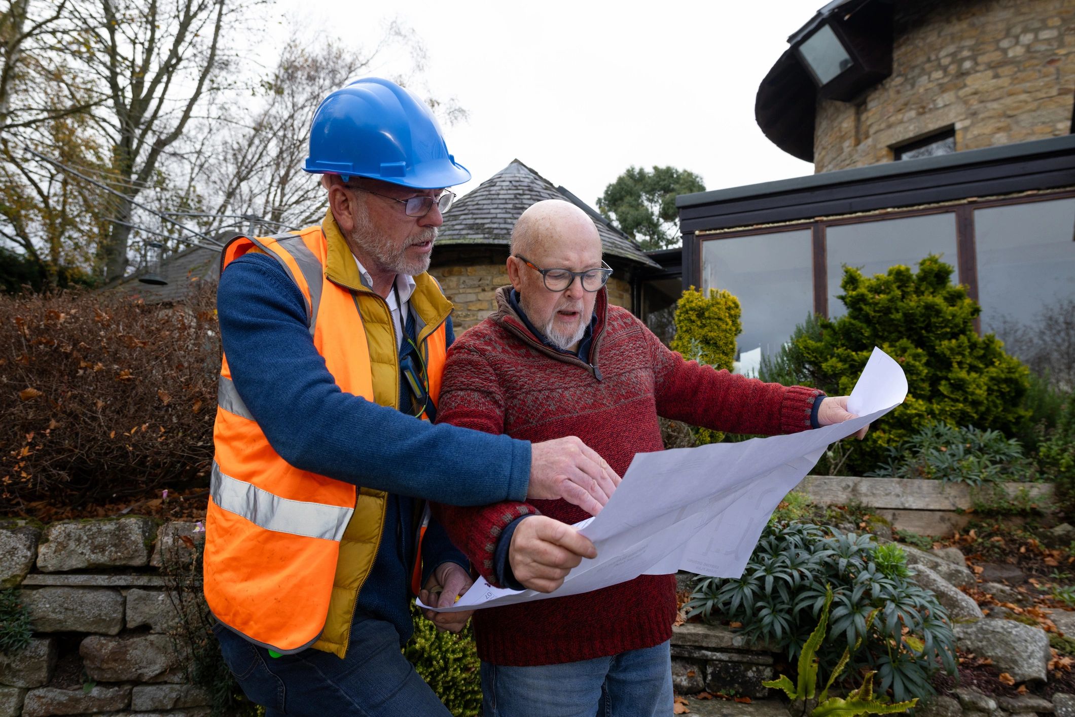 Chris-style consultation discussing plans for a tiny home project